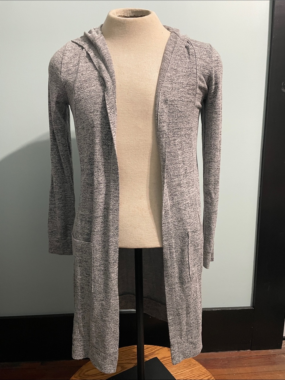 It's Our Time Cardigan Small Gray Long and Long Sleeved
